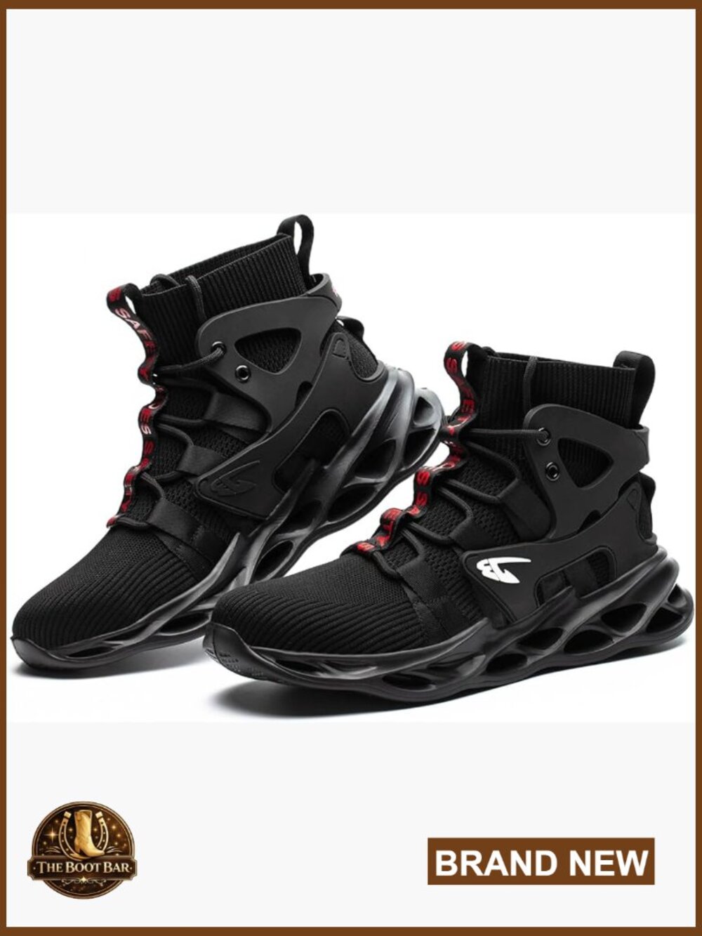 Steel Toe Work Boots - Lightweight Breathable Safety Construction Shoes